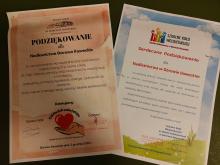 Podziękowania za współpracę i wspólne działania na rzecz lokalnej społeczności